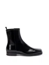 PRADA BRUSHED LEATHER ANKLE BOOTS