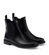 Prada Leather Ankle Boots In Black