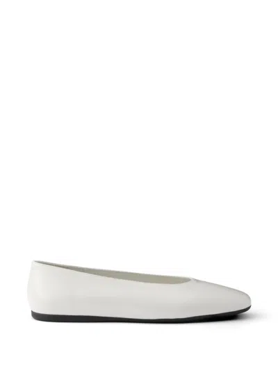 Prada Leather Ballet Flats In Multi