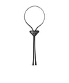 Prada Bolo Tie Aus Saffiano-leder In Black