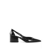 Prada Leather Cutout Block-heel Pumps In Animal Print