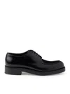 Prada Lace-up Shoes In Patent Leather In Black