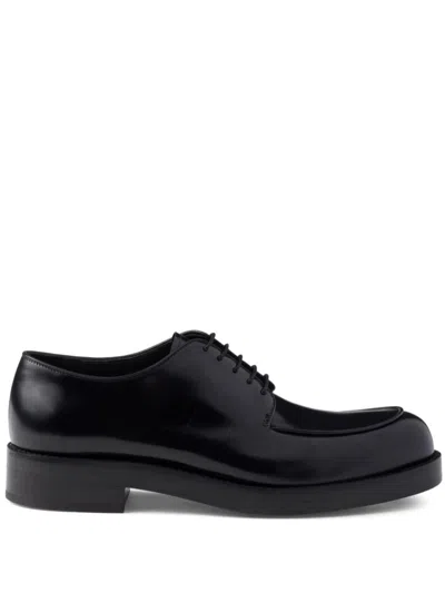 PRADA BRUSHED LEATHER DERBY SHOES