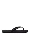 Prada Mini Brushed Leather Flip-flops For Summer Style In Black