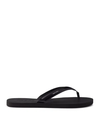 PRADA BRUSHED LEATHER IFRA FADIDI SANDALS