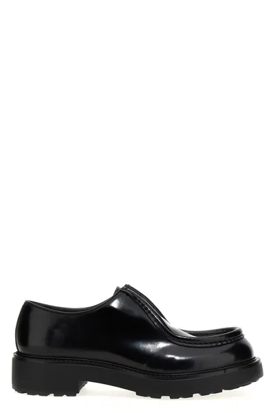 PRADA PRADA BRUSHED LEATHER LACE-UP SHOES