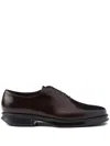 PRADA BRUSHED LEATHER LACE-UP SHOES