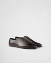 Prada Men's Analog Brushed Leather Oxfords