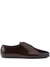 Prada Logo Details Business Dress Shoes In Brown