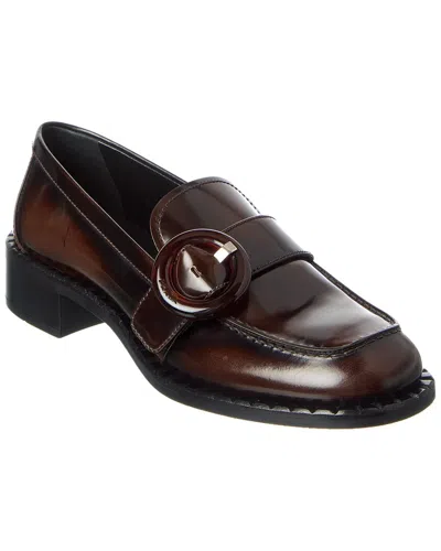 PRADA PRADA BRUSHED LEATHER LOAFER