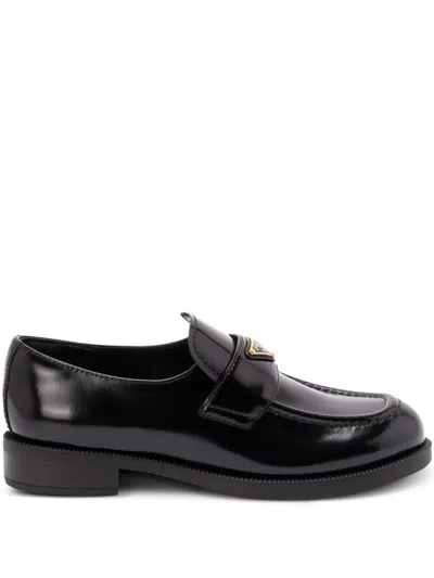 Prada Brushed Leather Loafers