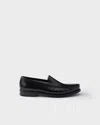 Prada Polished Leather Flat Shoes
