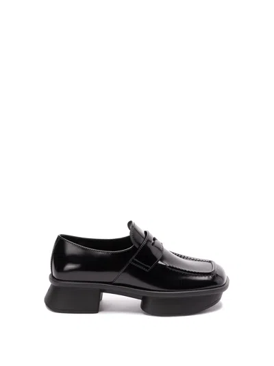 PRADA BRUSHED LEATHER LOAFERS