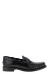 Prada Moccasins In Brushed Leather In Black
