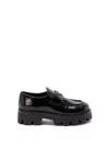 Prada Modern Loafers With Chunky Sole Design In Black