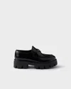 Prada Modern Loafers With Chunky Sole Design In Black