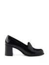 Prada Patent Leather Loafer Pumps In Black