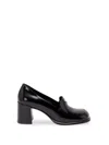 Prada Patent Leather Loafer Pumps In Black