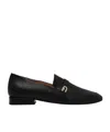 Prada Brushed Leather Loafers In Black
