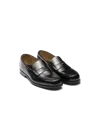 Prada Men's Leather Loafers In Black