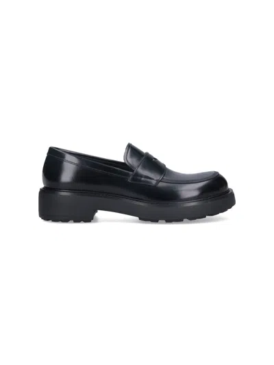 PRADA BRUSHED LEATHER LOAFERS