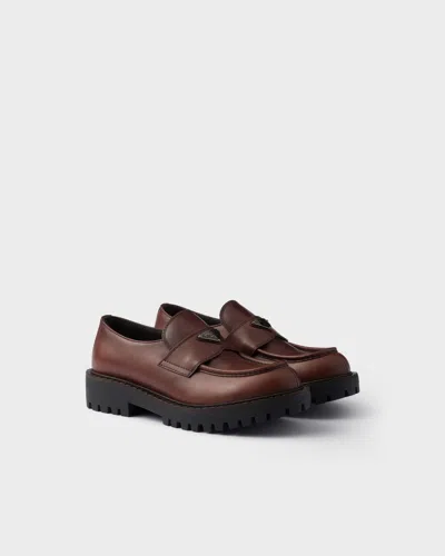 PRADA LOAFER AUS GEBÜRSTETEM LEDER