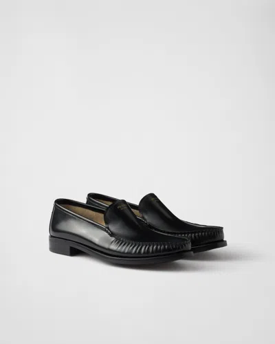 PRADA LOAFER AUS GEBÜRSTETEM LEDER