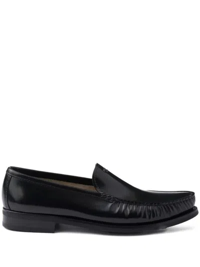 PRADA PRADA BRUSHED LEATHER LOAFERS SHOES