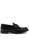 Prada Mocassini In Pelle Spazzolata Con Morsetto In Black