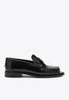 Prada Round Toe Leather Loafers With Shiny Finish In Multi