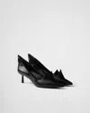Prada Modellerie Spiked Leather Pumps In Black