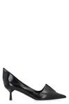 Prada Leather Pumps In Black