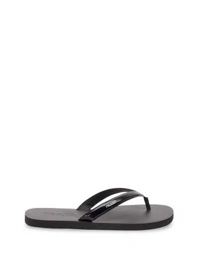 PRADA BRUSHED LEATHER SANDALS