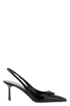 Prada Brushed Leather Slingback In Black