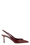Prada Slingback Pumps In Leather With Brushed Finish In Brown
