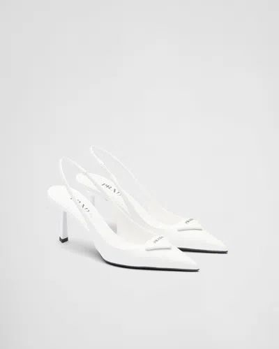 PRADA BRUSHED LEATHER SLINGBACK PUMPS