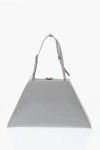 Prada Adjustable Leather Shoulder Bag With Tonal Handles
