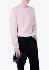 Prada Brushed Wool Sweater In Pink