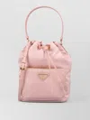 Prada Re-nylon Triangle-logo Drawstring Bucket Bag In Pink