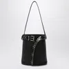 Prada Bucket Bag Buckle Black With Studded Belt Women In Black