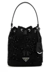 Prada Enamel Triangle-logo Tote Bag