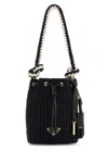Prada Mini Bucket Bag With Braided Handle And Knitted Texture
