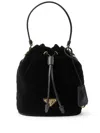 Prada Borsa A Secchiello Re-edition 1978 In Re-nylon Nero Donna In Black