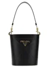 Prada Quilted Bucket Bag Gold-tone Hardware In Black