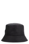 Prada Re-nylon Shearling-lined Bucket Hat In Black
