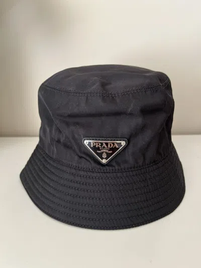 Pre-owned Prada Bucket Hat In Black