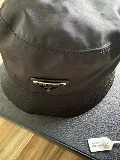 Pre-owned Prada Bucket Hat In Black