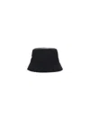 Prada Raffia Bucket Hat In Nero