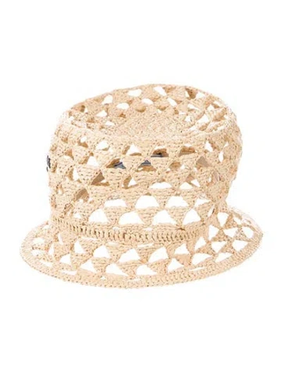 Pre-owned Prada Bucket Hat In Neutral