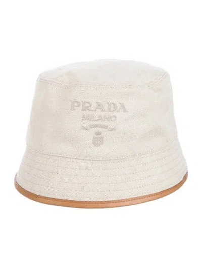 Pre-owned Prada Bucket Hat In Neutral